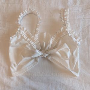 Bow tie front short top